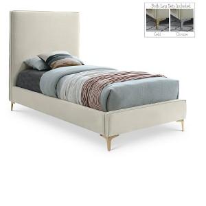 Meridian Furniture,Geri Velvet Bed - 1 of 4