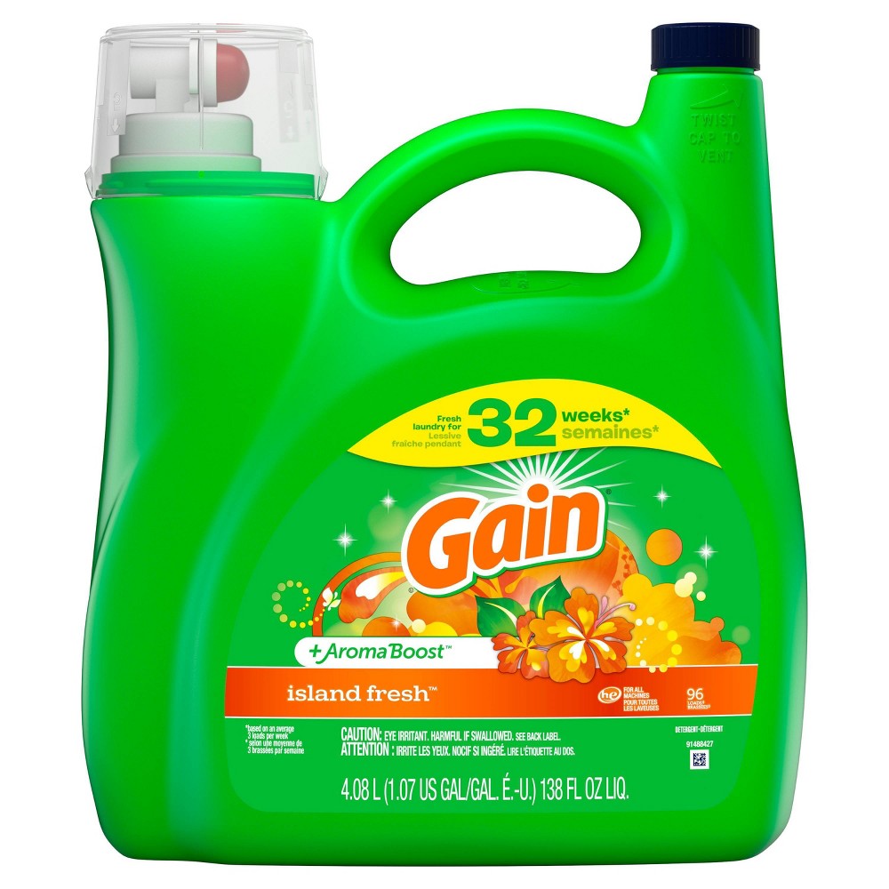 UPC 037000230328 product image for Gain + Aroma Boost Island Fresh Scent HE Compatible Liquid Laundry Detergent - 1 | upcitemdb.com