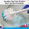 Toilet Brush and Holder Set, By Lola Products, Classic Version, Durable Bristles for Deep Cleaning, w/ Compact Space Saving Storage Holder, 2 Pack - 2 of 4