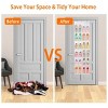 1Pc Over the Door Shoes Rack 24-Pocket Crystal Clear Organizer 6-Layer Hanging Storage Shelf for Shoes Slippers Small Toys Closet Cabinet - 4 of 4