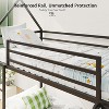 ELJGET Twin Over Twin Bunk Bed, Montessori Floor Bunk Bed Frame with Convertible Slide, Heavy Duty Metal Low Bed with House Shape and Roof for Kids - 4 of 4