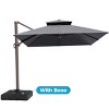 Crestlive Products 10' x 13' Patio Cantilever Umbrella Offset Double Top High-strength Aluminum Pole with 360°Rotation 5 Heights Adjustable Umbrella - 2 of 4