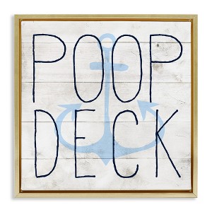 Stupell Industries Poop Deck Funny Beach House, 25" x 25" - 1 of 4