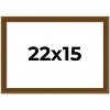 PosterPalooza | Flat Gold Picture Frame - UV Acrylic, Backing Board, Hanging Hardware Included - 2 of 4