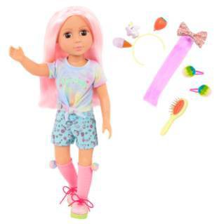 Glitter Girls Poseable Doll with Colored Hair & Accessories - Nixie