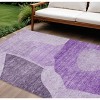 Eggplant Purple And Lilac Abstract Washable Indoor Outdoor Area Rug - 2 of 4