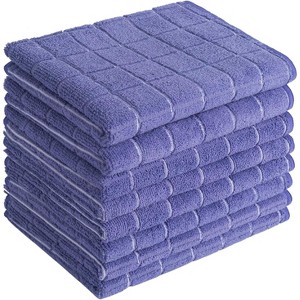 8-Pack Microfiber Dish Towels, Soft Super Absorbent and Lint Free Kitchen Towels, 26 x 18 Inch Lattice Design - 1 of 4