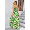 LA LEELA Women's Tube Dress Flowy Top Maxi One Size Pearl Tropical - 3 of 4
