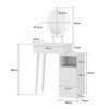 31.5" White Makeup Vanity Desk - 2 of 4