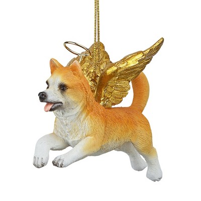 Design Toscano Honor the Pooch: Welsh Corgi Holiday Dog Angel Ornament