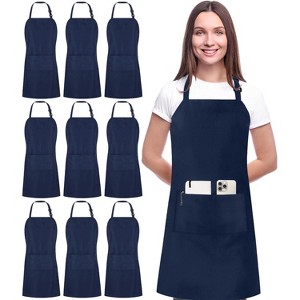 10-Pack Bib Aprons - Water & Oil Resistant with 2 Pockets, Trusted Brand for Home Kitchens and Small Teams - 1 of 4