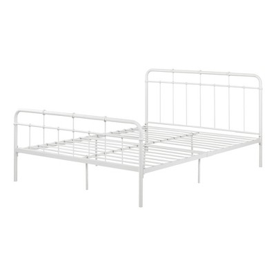 Full Versa Metal Complete Bed Pure White - South Shore