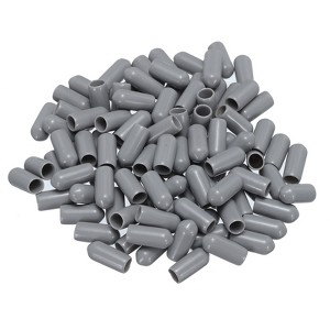 Unique Bargains Vinyl Rubber Screw Thread Bolt Plug Round Tube Insulated Protective Caps 100 Pcs - 1 of 4
