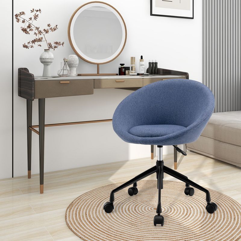 Tangkula Set of 2 Swivel Home Office Chair Adjustable Accent Chair w/ Flexible Casters, 4 of 11