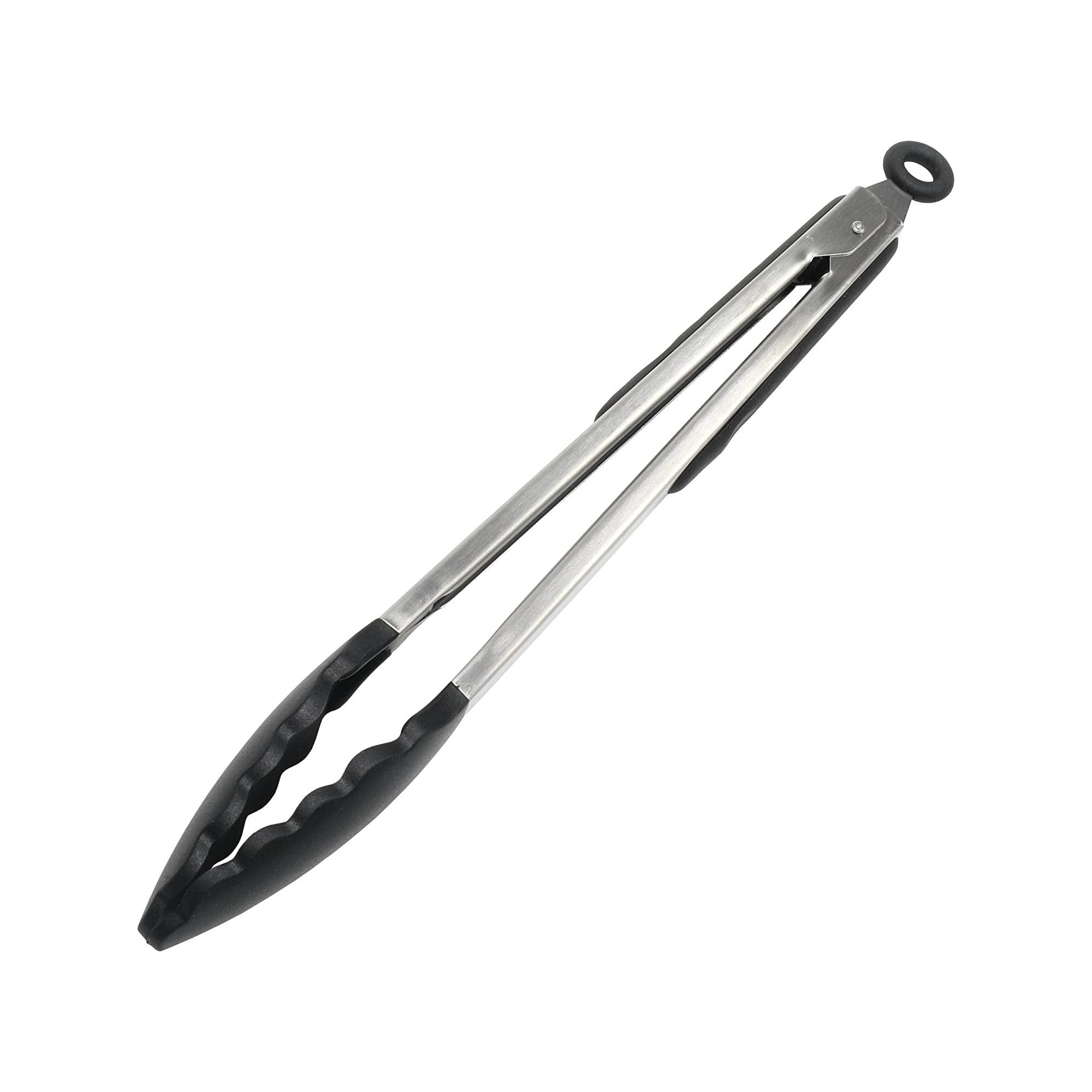 Chef Craft 12-Inch Premium Silicone Tongs Black
