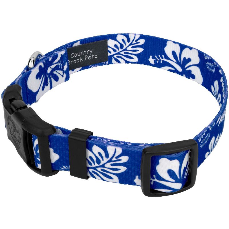 Country Brook Petz Deluxe Royal Blue Hawaiian Dog Collar - Made in The U.S.A., 5 of 8