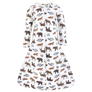 Hudson Baby Infant Boy Long Sleeve Cotton Jersey Sleeping Bag, Sack, Blanket, Animal Adventure - 1 of 2