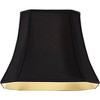 Springcrest Set of 2 Oblong Lamp Shades Black Medium 10" Wide x 7" Deep at Top 16" Wide x 12" Deep at Bottom 12.5" High Spider Harp Finial - 3 of 4