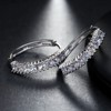 Hoop Earrings for Women Gold Plated Princess Cubic Zirconia Ginger Lyne Collection - 2 of 4