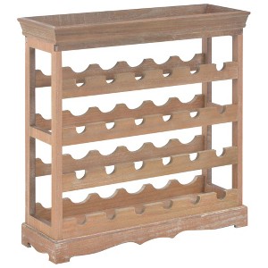 vidaXL Wine Cabinet Brown 27.6"x8.9"x27.8" MDF - 1 of 4
