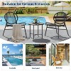 3-Piece Outdoor Bistro Set – All-Weather Steel Frame, 350LB Capacity & Compact Design (Black) - 3 of 4