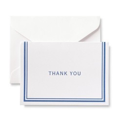 50ct Thank You Cards With Foil Border Gray : Target