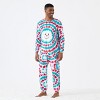 PATPAT Family Matching Christmas Pajamas, Tie Dye Holiday Pjs Sets Long Sleeve Sleepwear Blue Snowman For Family - 2 of 4
