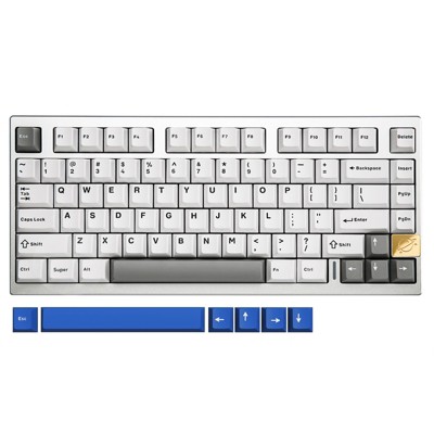 MaseiKar AL75 Wireless Mechanical Gaming Keyboard,Full Aluminum CNC,75% Layout,BT/2.4G/Wired,Hot Swap,Creamy Switches,TKL Gasket,RGB Backlight(Silver)