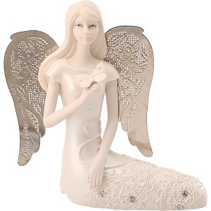 Pavilion Gift Company - June Birthstone Angel - 3.5" June Angel with Pearl Butterfly - Decorative Objects - 1 of 4