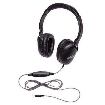 Califone NeoTech Plus 10171MT Premium, Over-Ear Stereo Headset with Inline Microphone, 3.5mm Plug, Black
