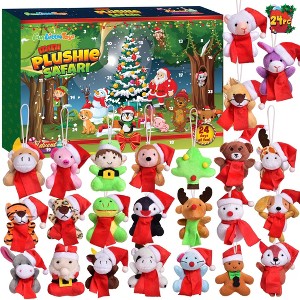 Mini Stuffed Animals Christmas Advent Calendar 2025 for Kids, Christmas Countdown Calendar with Assorted Mini Animal Plush Toy Set for Kids - 1 of 4
