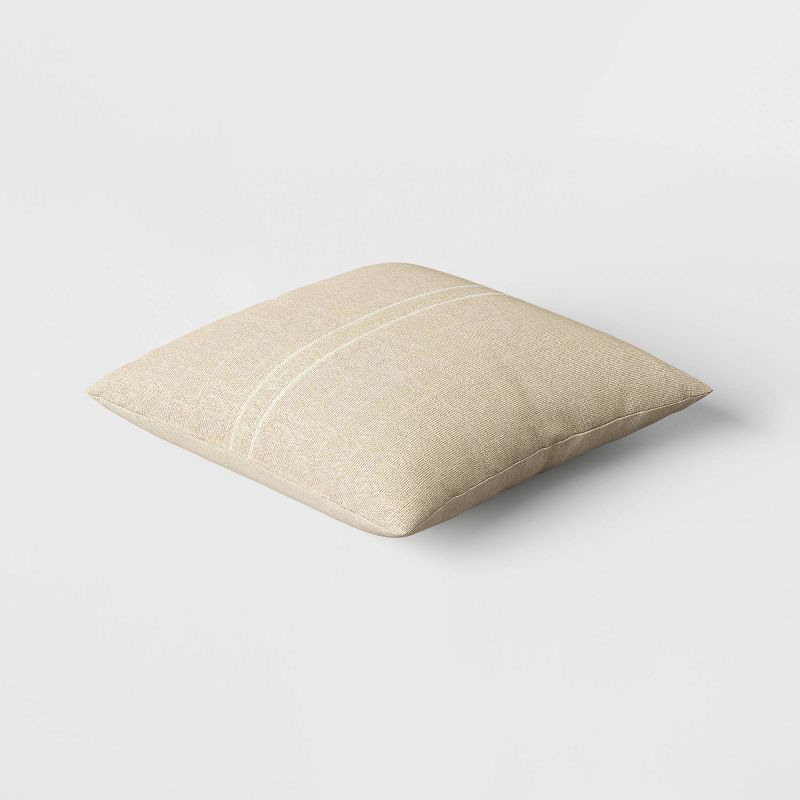Textured Linen Striped Throw Pillow Neutral - Threshold™, 3 of 12