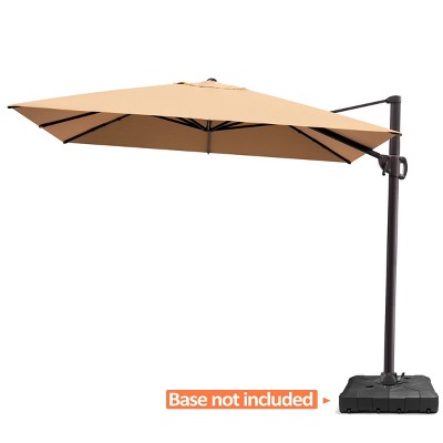 Pellebant 11 x 9 FT Cantilever Umbrella UV30+ Outdoor 360 Degree Rotation Offset Umbrella 6 Heights Adjustable Cantilever Patio Umbrella