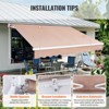 Vynxaria 12' x 10' Retractable Awning - Versatile Sunshade for Outdoor Comfort - 3 of 4