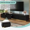78" Modern Luxury Fluted TV Stand for 85 Inch TV,Faux Marble Patterned Tabletop Media Console with Gold Base for Living Room-Baofuwish - 3 of 4