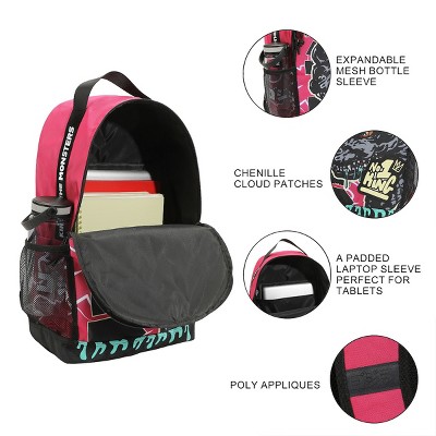 Godzilla Large Graphic 17.5" Pink Backpack — фото 3
