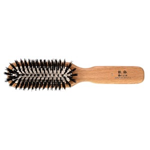 Bass Brushes - Men's Hair Brush with 100% Pure Bass Premium Select Natural Boar Bristle FIRM Natural Wood Handle 7 Row Cushion Style Oak Wood - 1 of 4