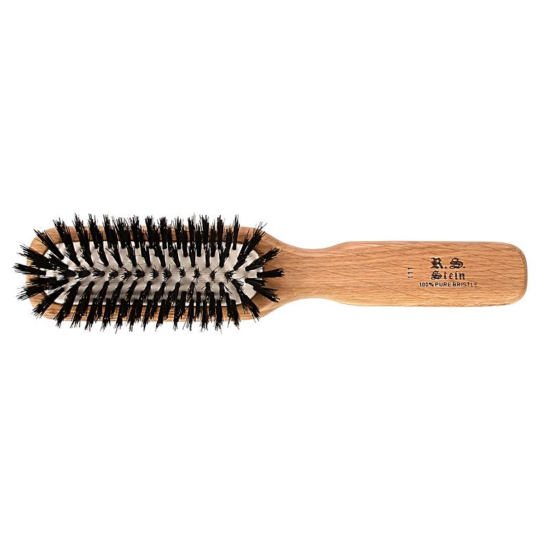 Bass Brushes - Men's Hair Brush with 100% Pure Bass Premium Select Natural Boar Bristle FIRM Natural Wood Handle 7 Row Cushion Style Oak Wood, 1 of 6