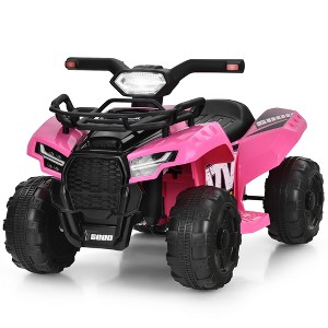 Costway 6V Kids ATV Quad Electric Ride On Car Toy Toddler with LED Light MP3 - 1 of 4