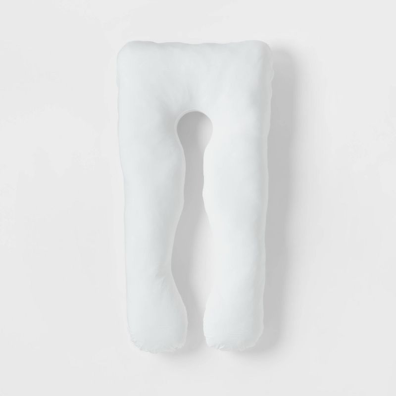 Cool Touch Pregnancy U-Shaped Body Pillow White - Threshold&#8482;, 1 of 5