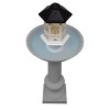 Modern Metal Bird Bath with Feeder - Gray - Oakland Living: Cast Aluminum, Weather-Resistant - 3 of 4