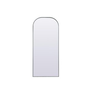 Elegant Lighting Metal Frame Arch Full Length Mirror 28x66 Inch in Silver - 1 of 4