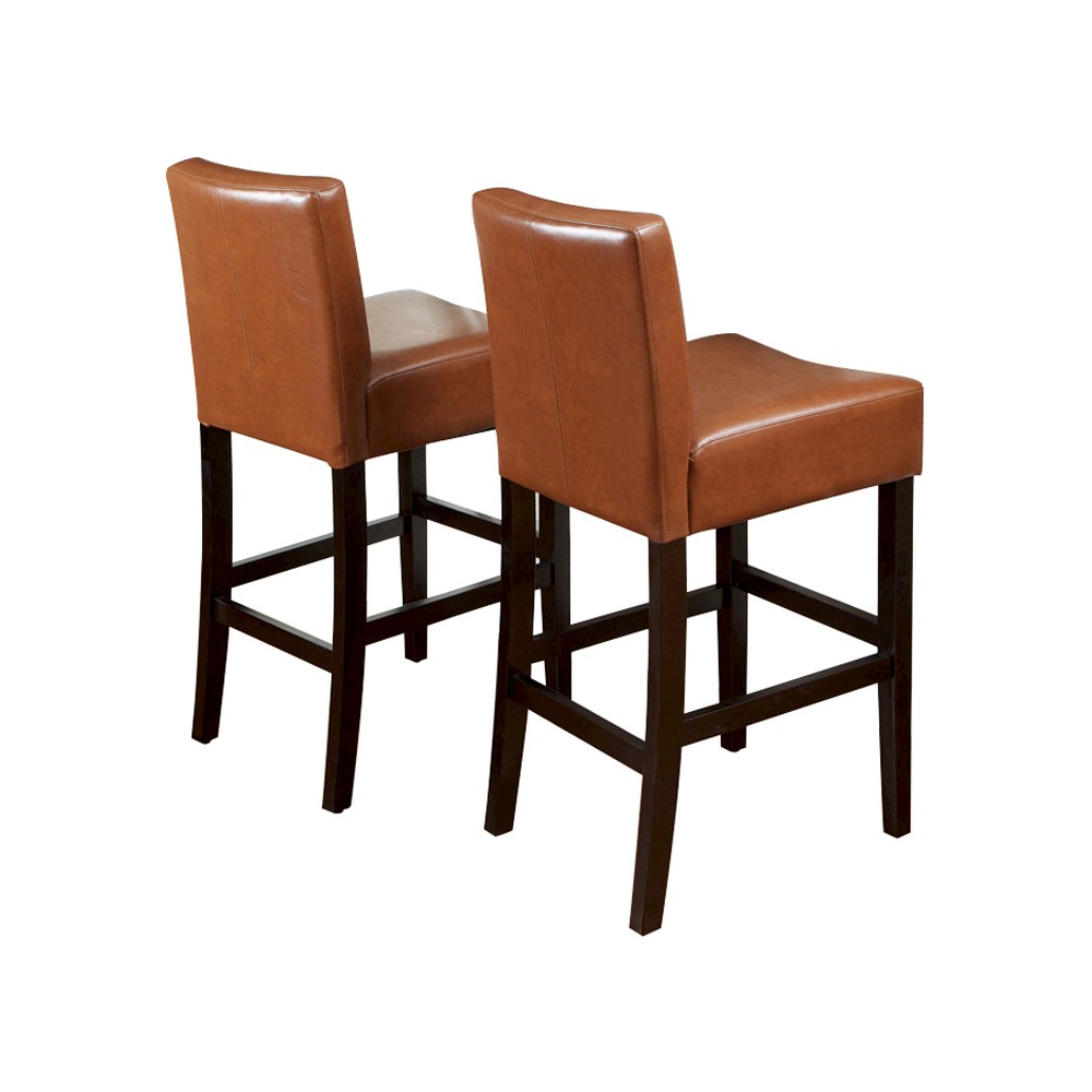 Set of 2 25.5 Lopez Leather Counter Stool Light Brown - Christopher Knight Home was $197.99 now $128.69 (35.0% off)