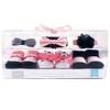 Hudson Baby Infant Girl Headband and Socks Giftset 6pc, Pink Navy, One Size - 2 of 2