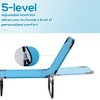 NicBex Patio Folding Chaise Lounge Chair with 5-Level Reclining Back, Steel Frame for Beach, Patio, Yard - 4 of 4