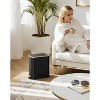 Aoibox Small Trash Can with Lid, Soft Close Stainless Steel Garbage Bin, Removable Inner Bucket, Step Pedal, Slim Waste Basket for Bathroom, Office - 2 of 4