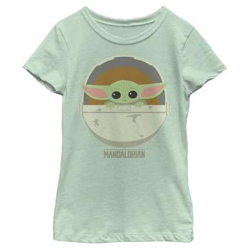 Girl's Star Wars The Mandalorian The Child Cartoon Art Bassinet T-Shirt