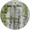 Olive Green And Ivory Abstract Washable Indoor Outdoor Area Rug - 4 of 4