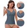 INSPIRE CHIC Women's Crisscross Lace Trim Adjustable Straps Maternity Nursing Tops Camisole Padded for Breastfeeding - 3 of 4