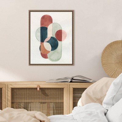 Loops and Bounds I Abstract Canvas Print with Bronze Frame